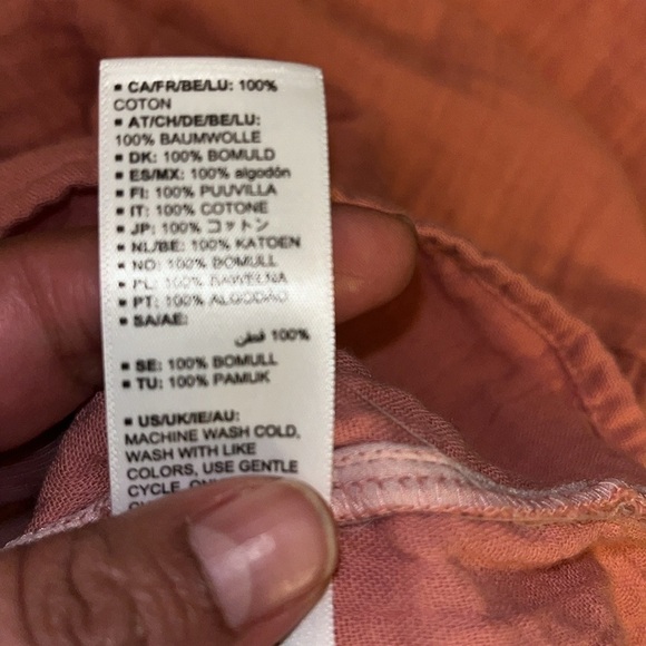 The Drop Women's Summer Gauze Bell Sleeve Mini Dress Size Small Color Rosette - Picture 14 of 14